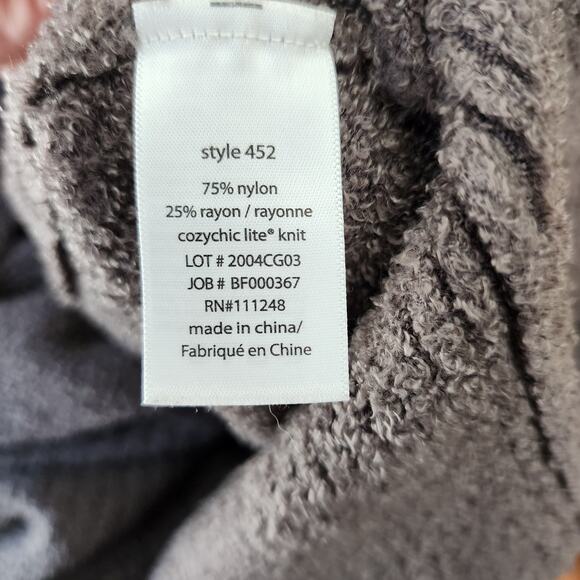 Barefoot Dreams Cozychic Lite Round Circle Knit Cardigan Gray XS/S - Picture 7 of 7